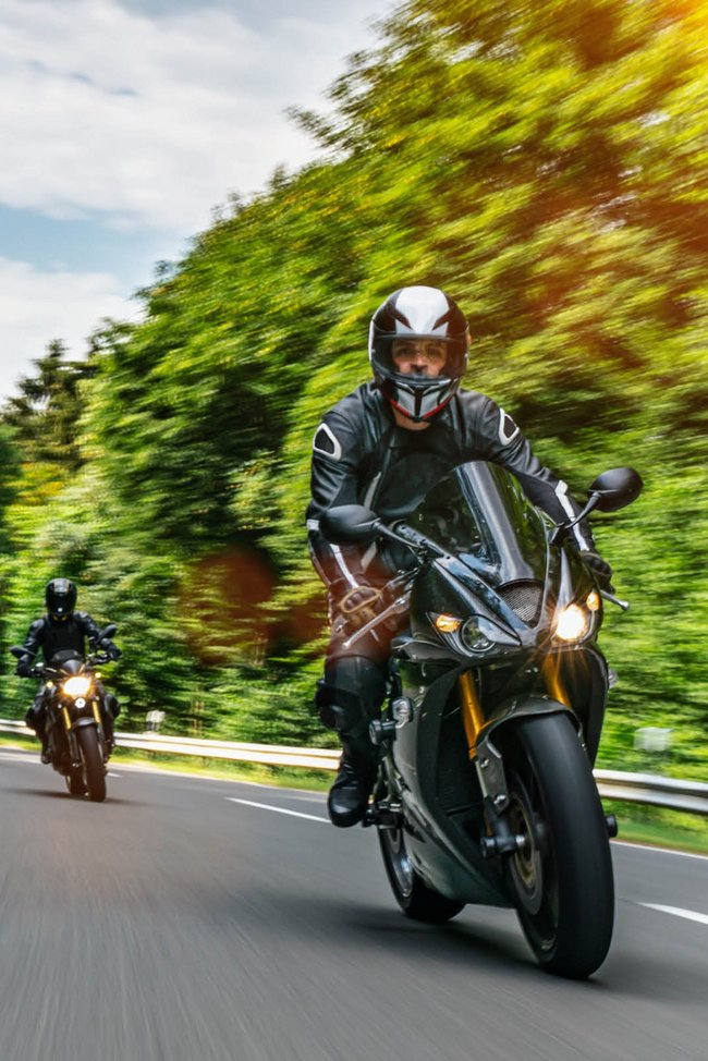 Motorrad Gruppe von Motorradfahrern